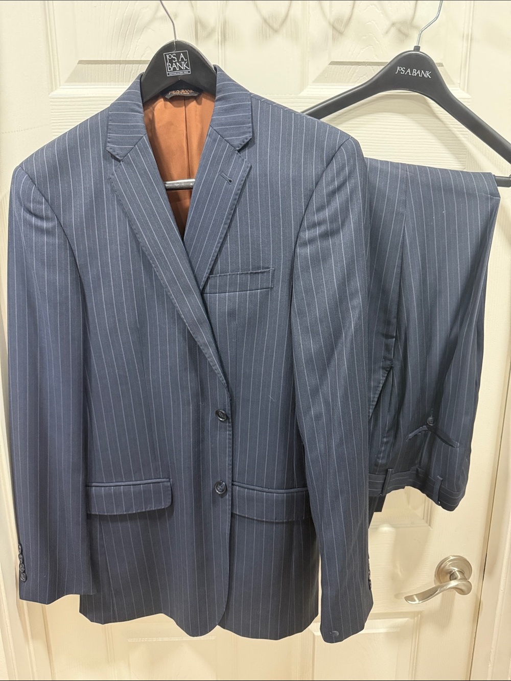 Jos. A. Bank Blue Pinstripe Two-Button Suit
